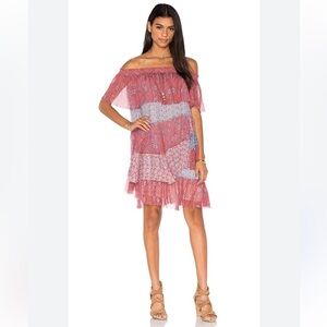 Rebecca Taylor Amanda Silk Off Shoulder Dress